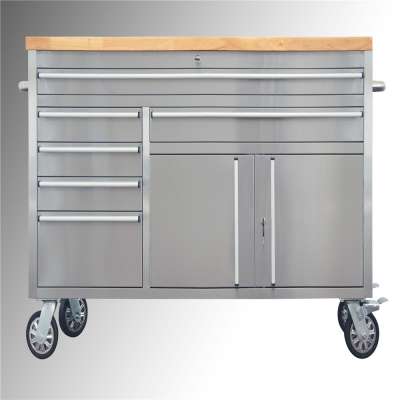 mobile tool storage rolling cabinet workbenches with 2 drawers