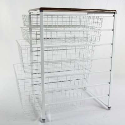 New style sliding storage metal basket storage drawers